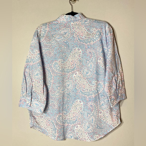 SOLD🩵Lauren Ralph Lauren L
Cotton Pajama Pant Set
Paisley Print Blue & Pink - Picture 6 of 14